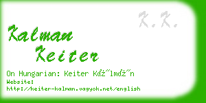 kalman keiter business card